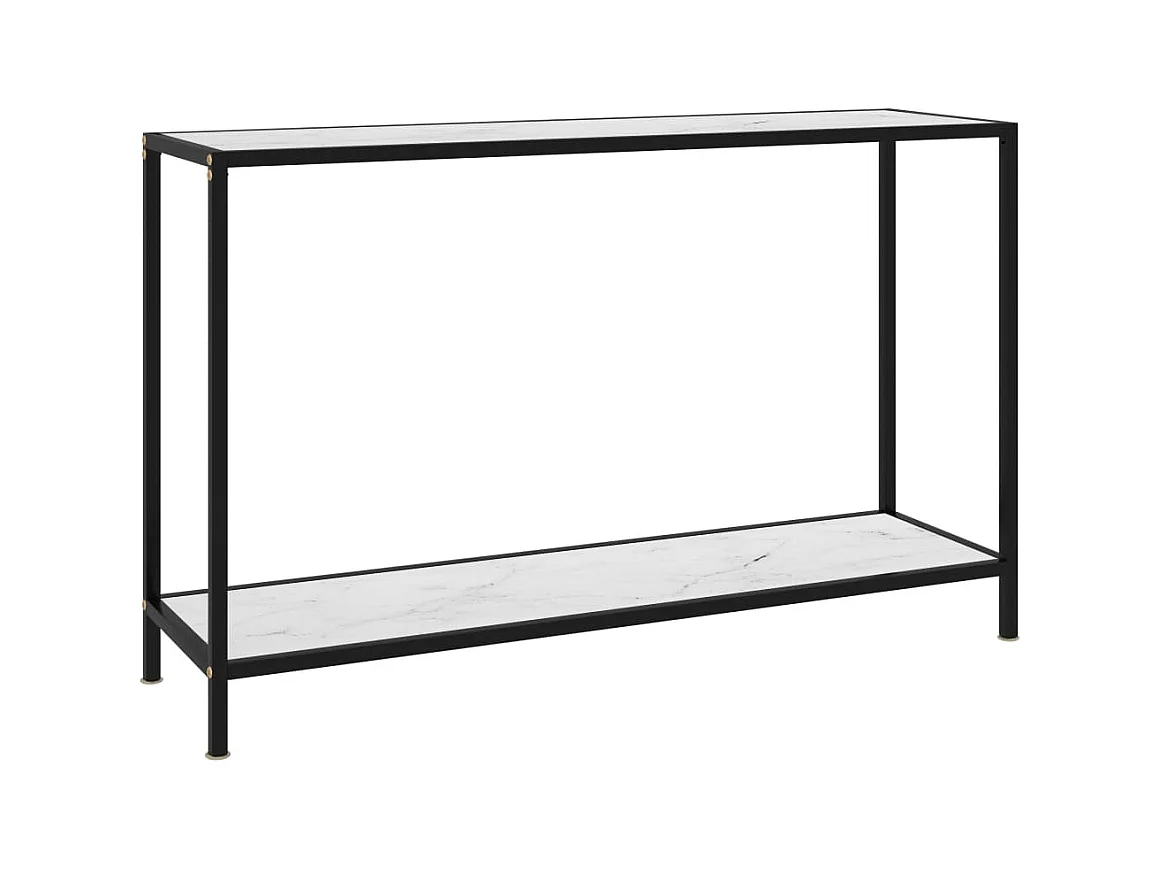 Table console Blanc 120x35x75 cm Verre trempé