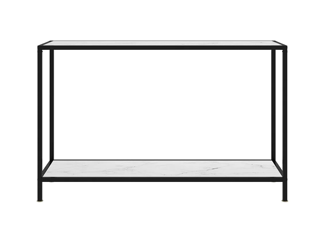 Table console Blanc 120x35x75 cm Verre trempé