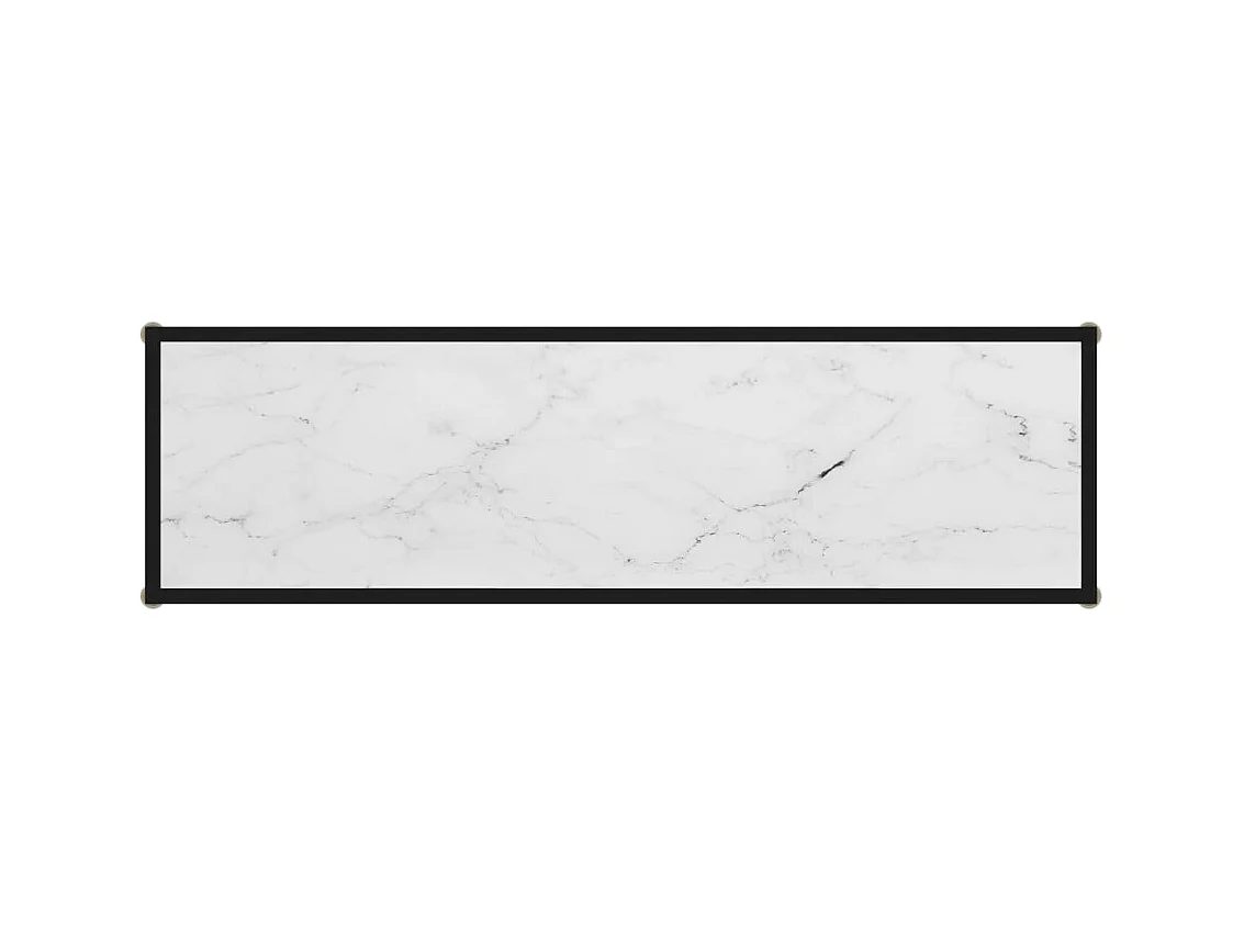 Table console Blanc 120x35x75 cm Verre trempé