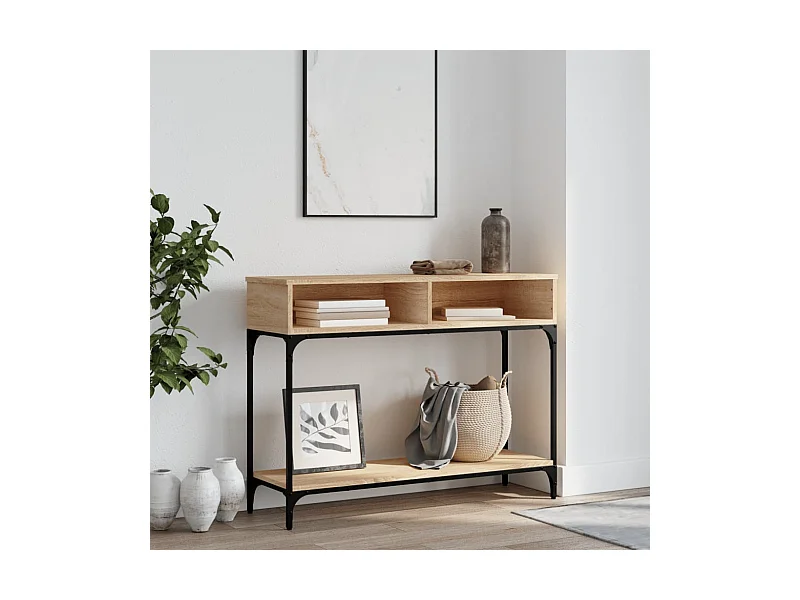 Consolle in rovere Sonoma 100x30,5x75 cm in legno ingegnerizzato