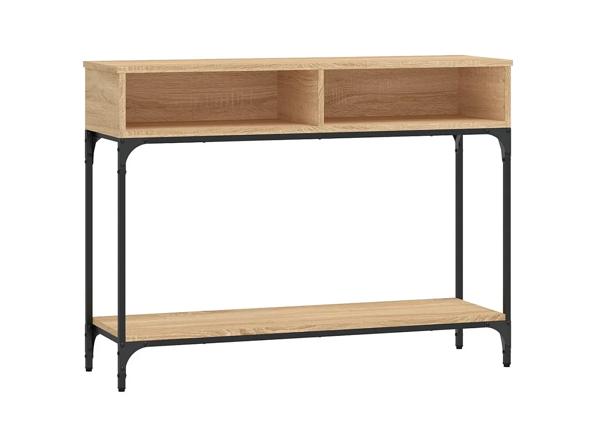 Table console chêne sonoma 100x30,5x75 cm bois d'ingénierie