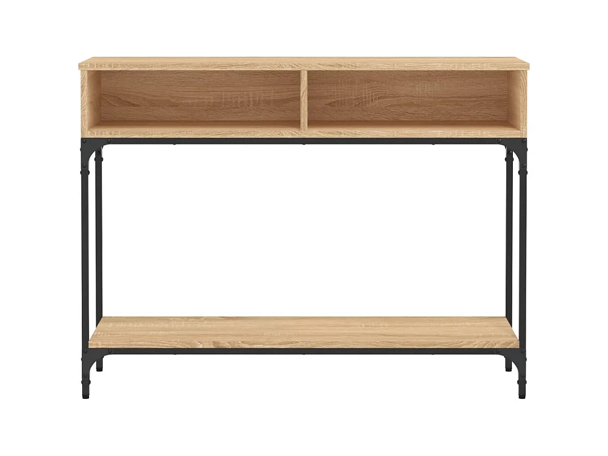 Table console chêne sonoma 100x30,5x75 cm bois d'ingénierie