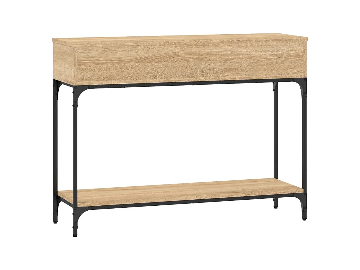 Table console chêne sonoma 100x30,5x75 cm bois d'ingénierie