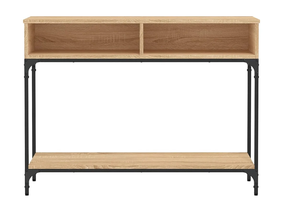 Table console chêne sonoma 100x30,5x75 cm bois d'ingénierie