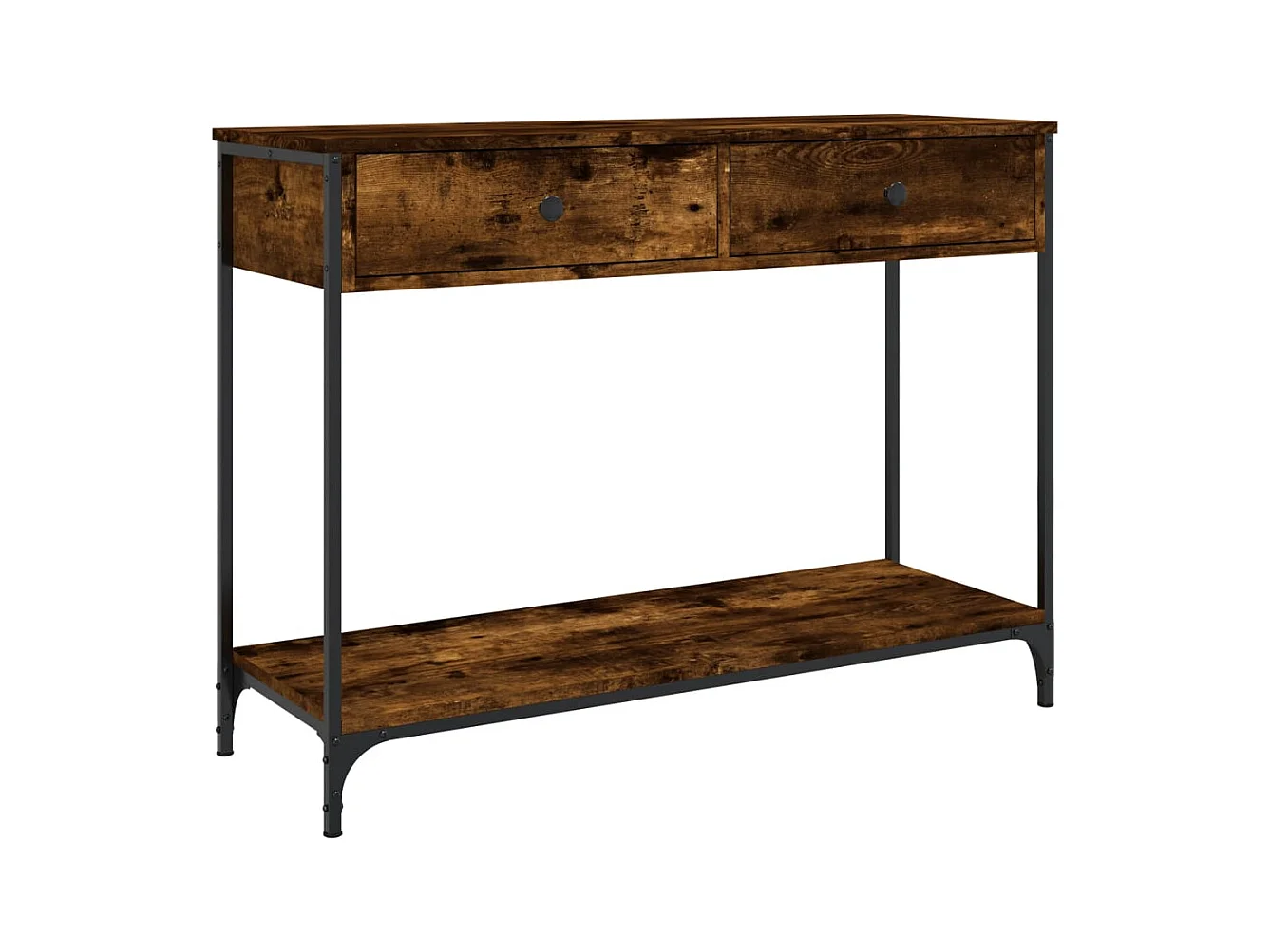 Consolle in rovere affumicato 100x34,5x75 cm in legno ingegnerizzato