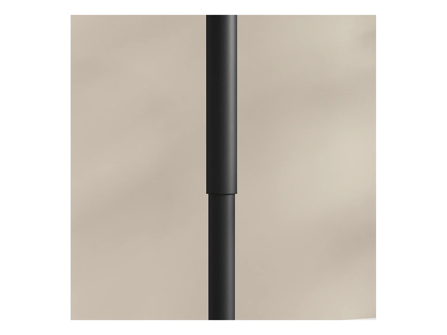 Uitschuifbare ronde hoge tafel, marmerlook, melamine multiplex, zwart (Ø60x68-93,5 cm)