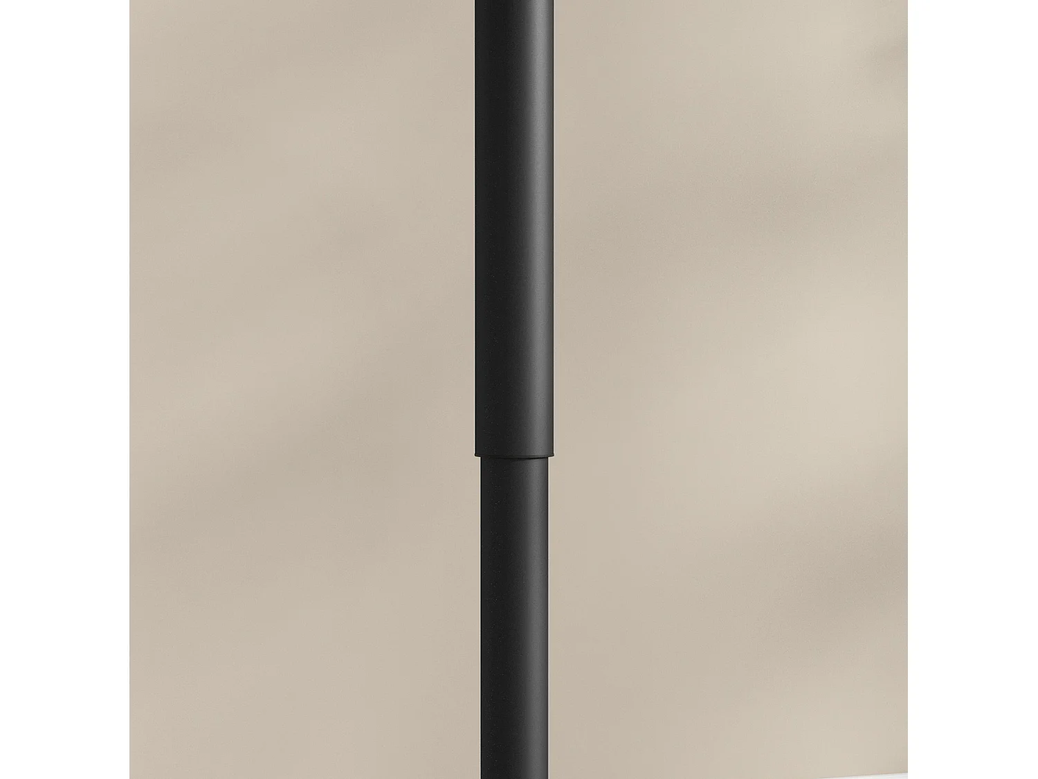 Table haute ronde extensible, effet marbre, contreplaqué mélaminé, noir (Ø60x68-93.5 cm)