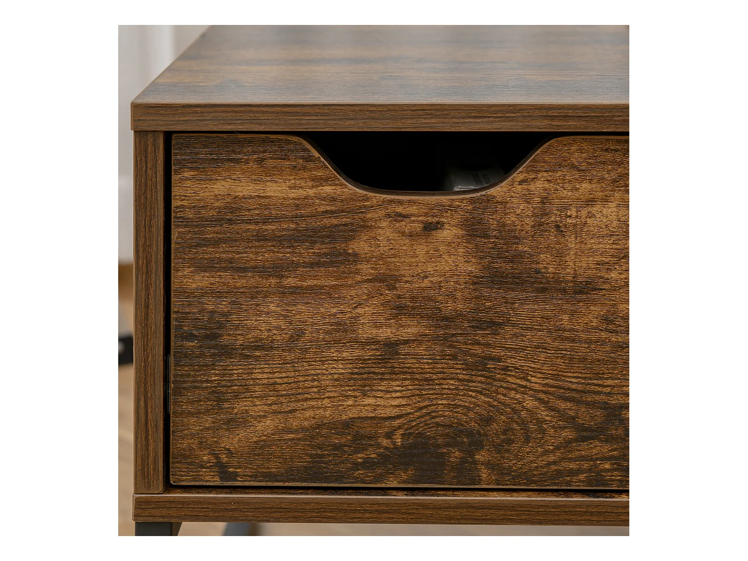 Table Basse, Plateau Réglable, Design Moderne, Bois, Marron (100x60x40 cm)