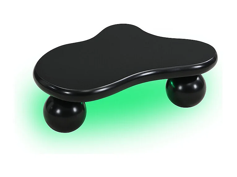 Table Basse Nuage avec LED, Design Moderne, MDF, Noir, (95x62.5x32 cm)