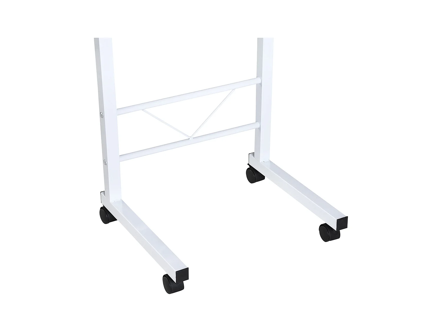 Table d'appoint réglable en hauteur, design en C, panneaux de particules et acier, érable, avec roulettes (60x40x78cm)