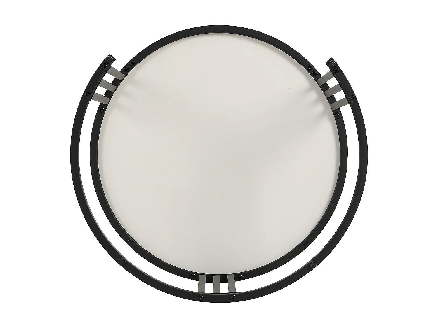 Table basse 2-en-1 ronde, MDF, Plateau en marbre blanc et en verre trempé brun, avec 2 tiroirs, Noir (70x70x46 + 50x50x40 cm)