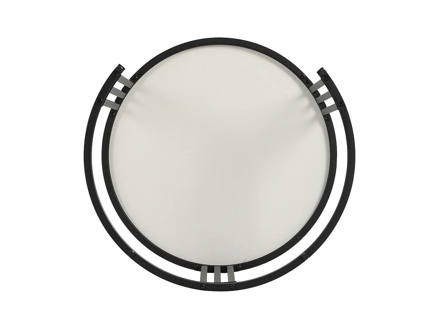 Tavolino rotondo 2 in 1, MDF, piano in marmo bianco e vetro temperato marrone, con 2 cassetti, nero (70x70x46 + 50x50x40 cm)