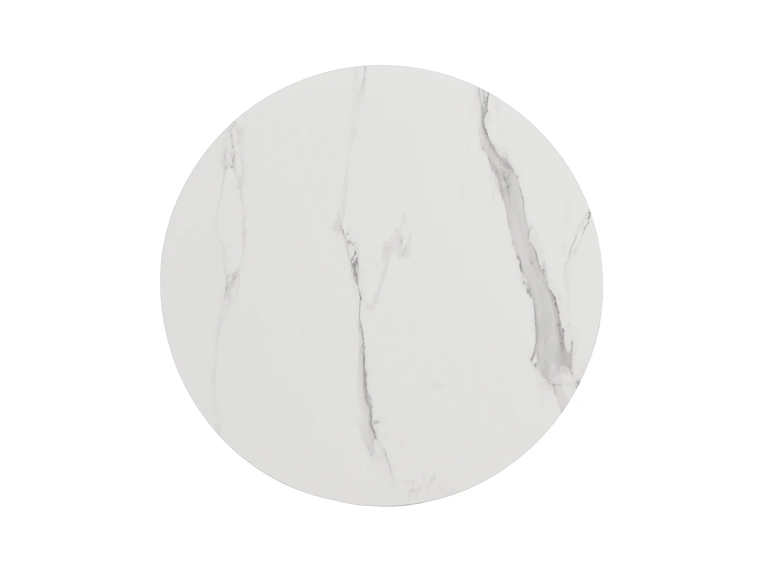 Ronde salontafel 2-in-1, MDF, wit marmeren blad, met 2 lades, zwart en goud (70x70x46 + 50x50x40 cm)