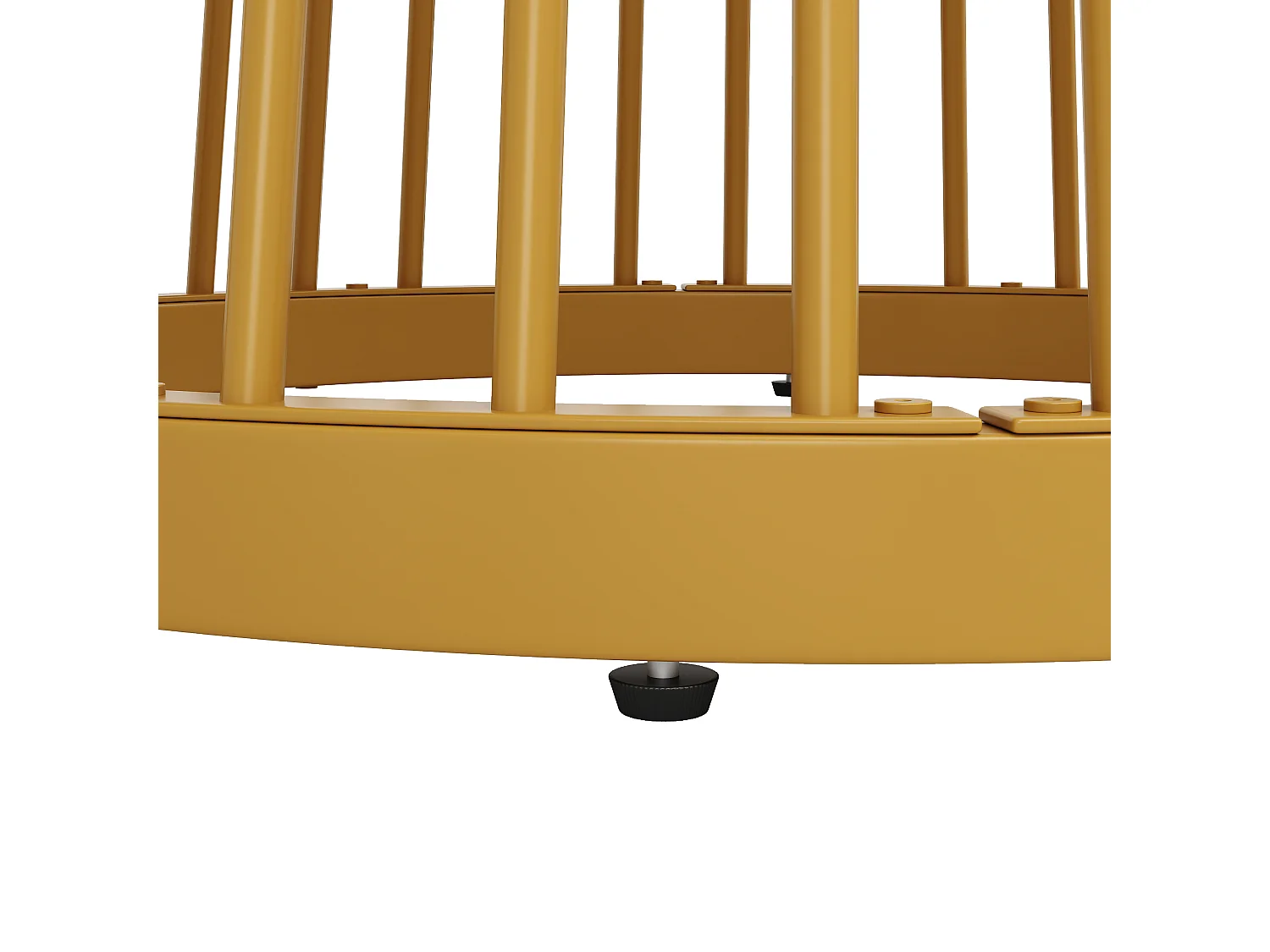 Mesa redonda, tablero de MDF jaspeado, patas de metal negro y dorado (80x80x76 cm)