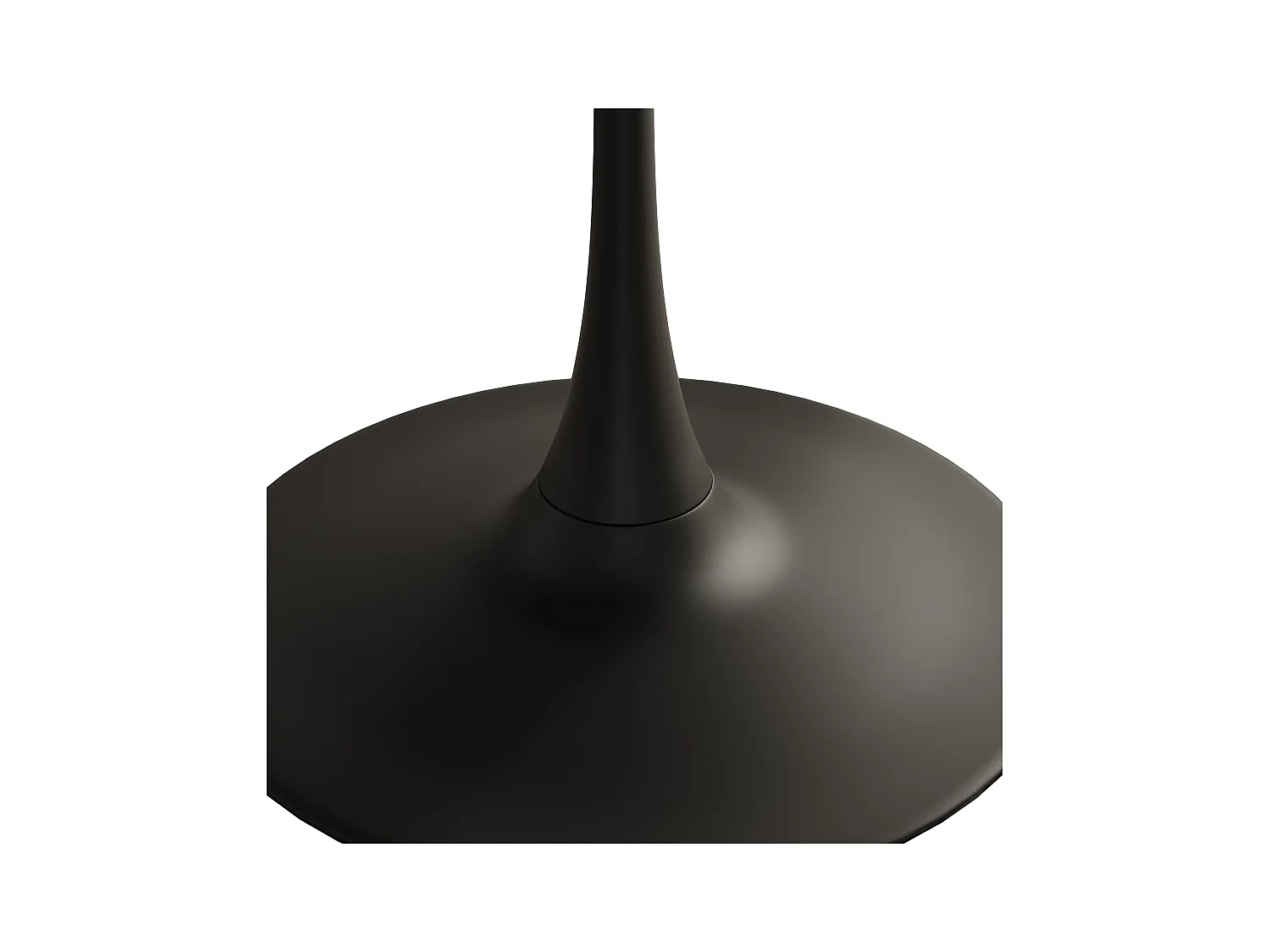 Table à Manger Ronde Moderne, Quatre Plateaux en MDF, Base Métallique, Noire (120x120x75 cm)