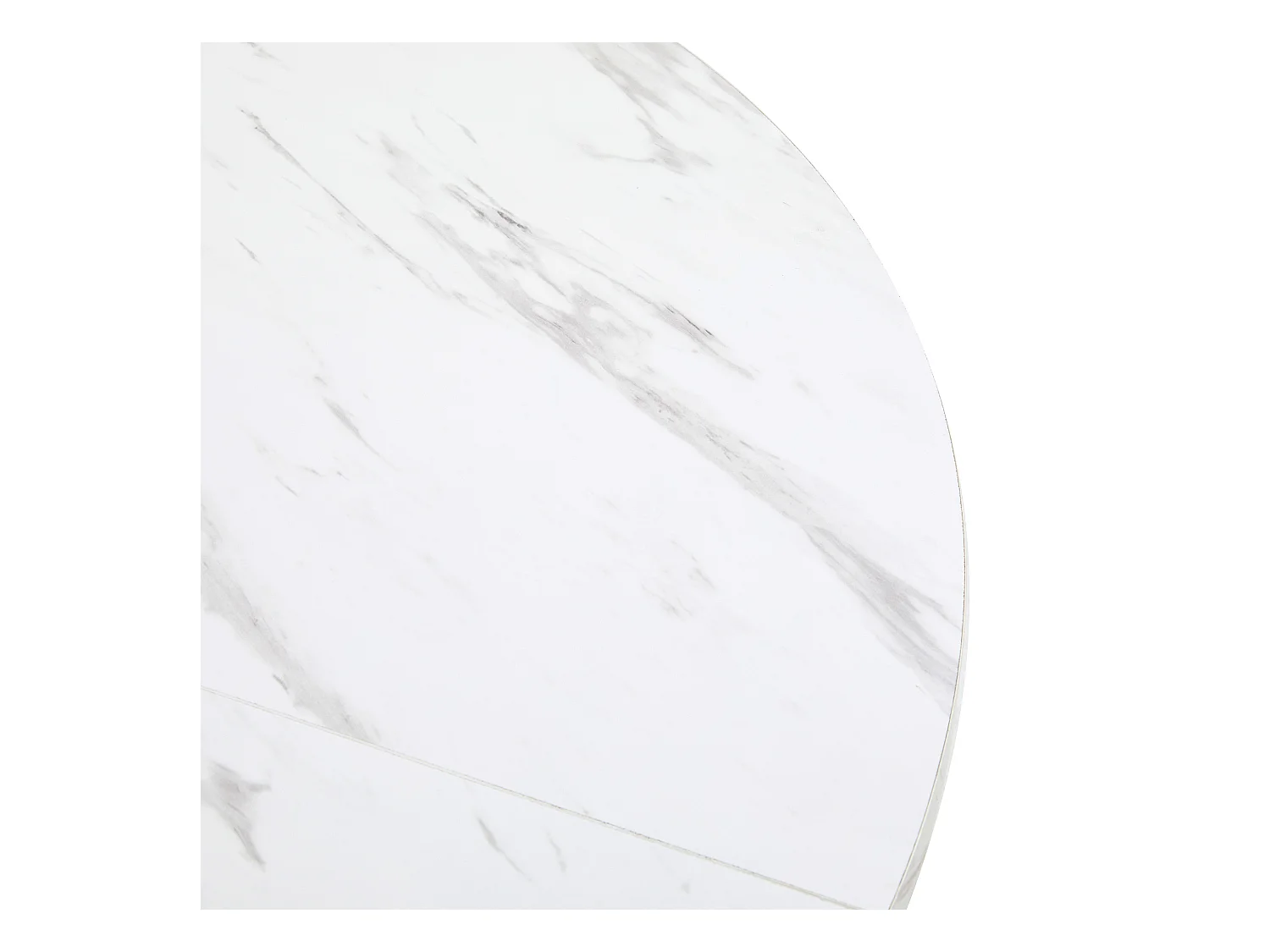 Table à manger ronde en MDF, avec pieds en métal, design moderne, motif marbre, noir (100 cm diamètre)