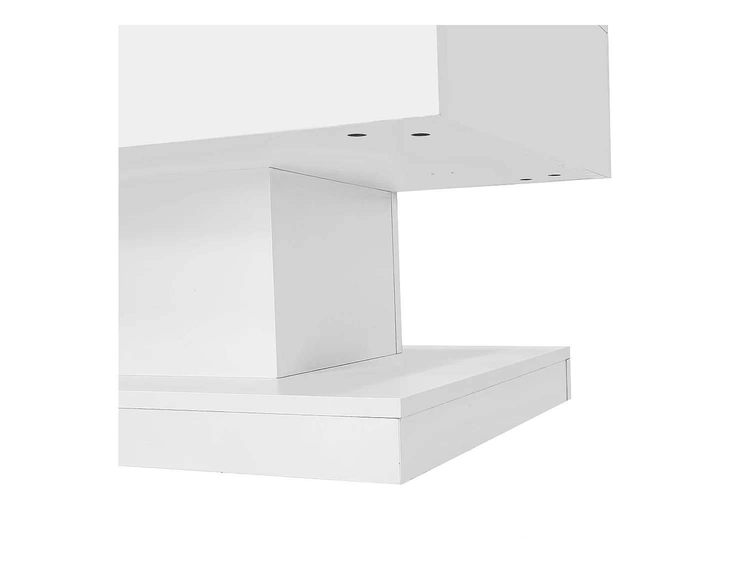 Table basse LED avec plateau relevable, 4 tiroirs, design moderne, blanc, (100x50x45 cm)
