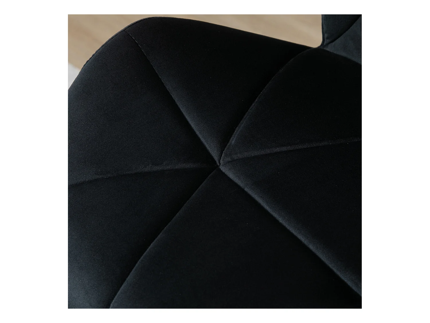 Set van 2 draaibare barkrukken, verstelbare hoogte, schuine rugleuning, zwart fluweel (51,5 x 57,5 x 93-114,5 cm)