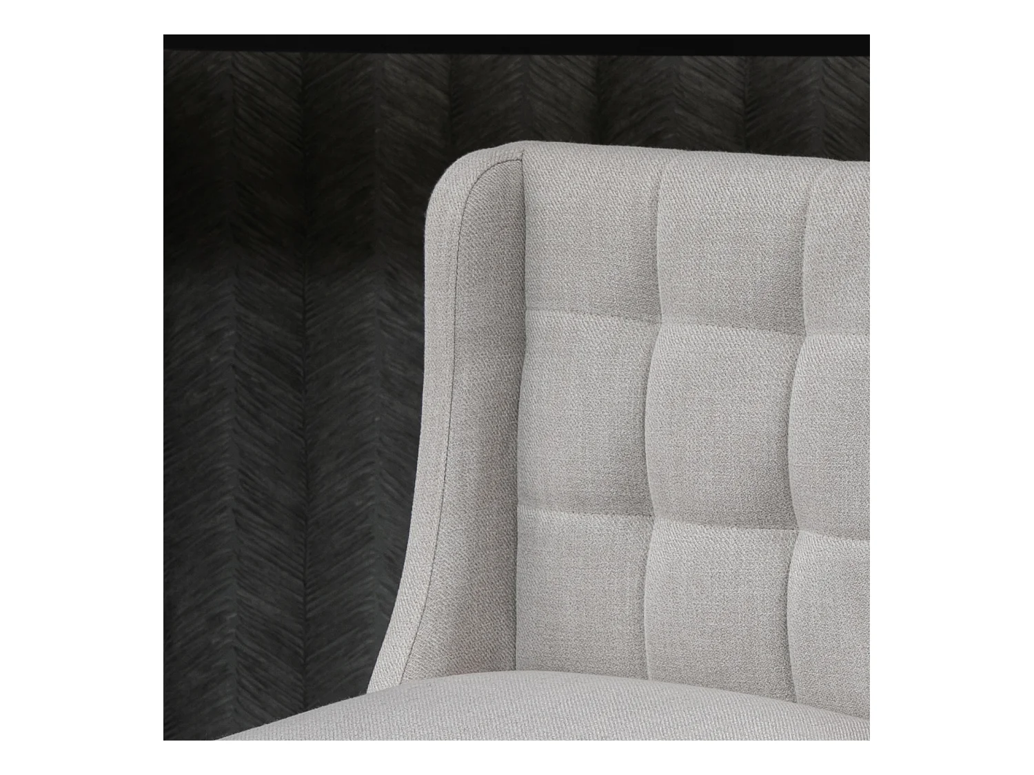 Set van 2 barkrukken met rugleuning, massief hout en stof, bekleding, grijs en naturel (47x50x101cm)