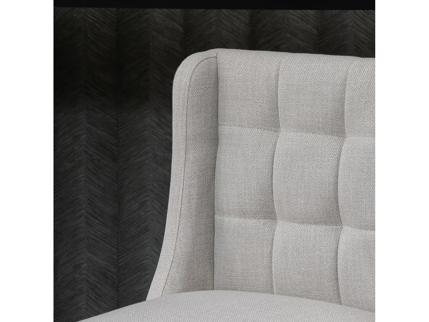 Set van 2 barkrukken met rugleuning, massief hout en stof, bekleding, grijs en naturel (47x50x101cm)