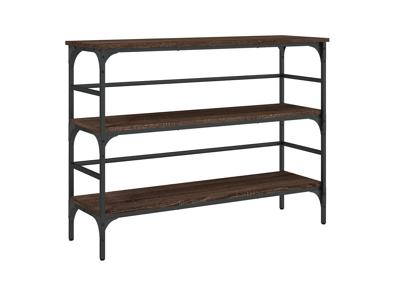 Table console chêne marron 100x32x75 cm bois d'ingénierie