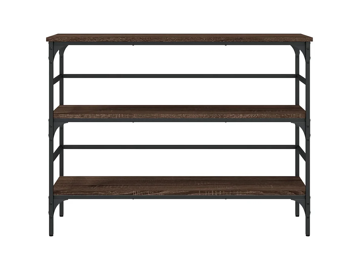 Table console chêne marron 100x32x75 cm bois d'ingénierie