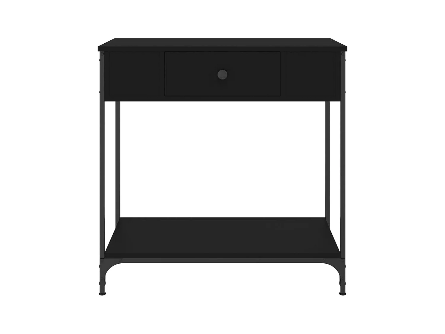 Table console noir 75x34,5x75 cm bois d'ingénierie