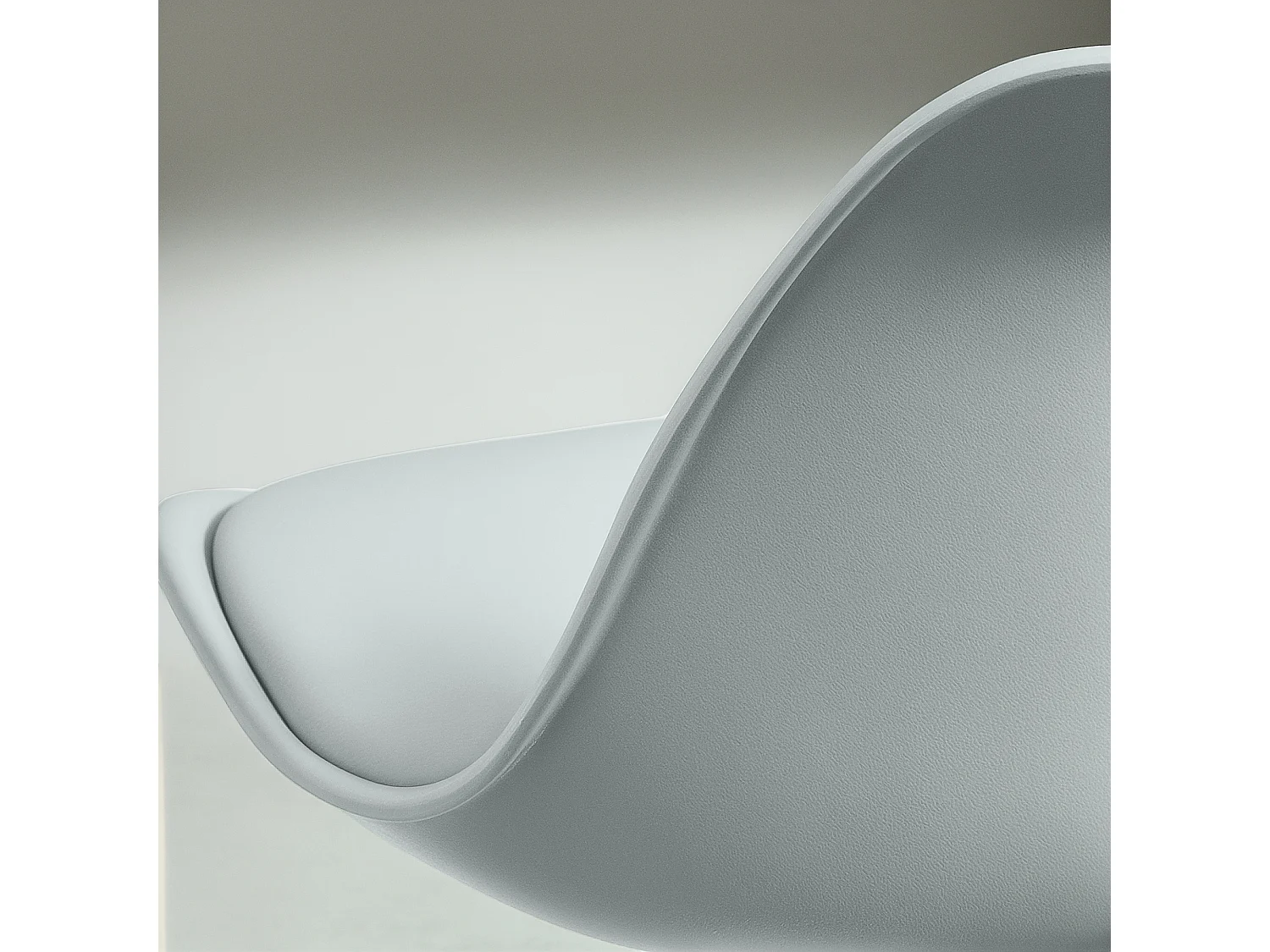 Ensemble de 2 tabourets de bar réglables en hauteur, dossier incliné et base pivotante, similicuir et acier, gris (38x42x104 cm)