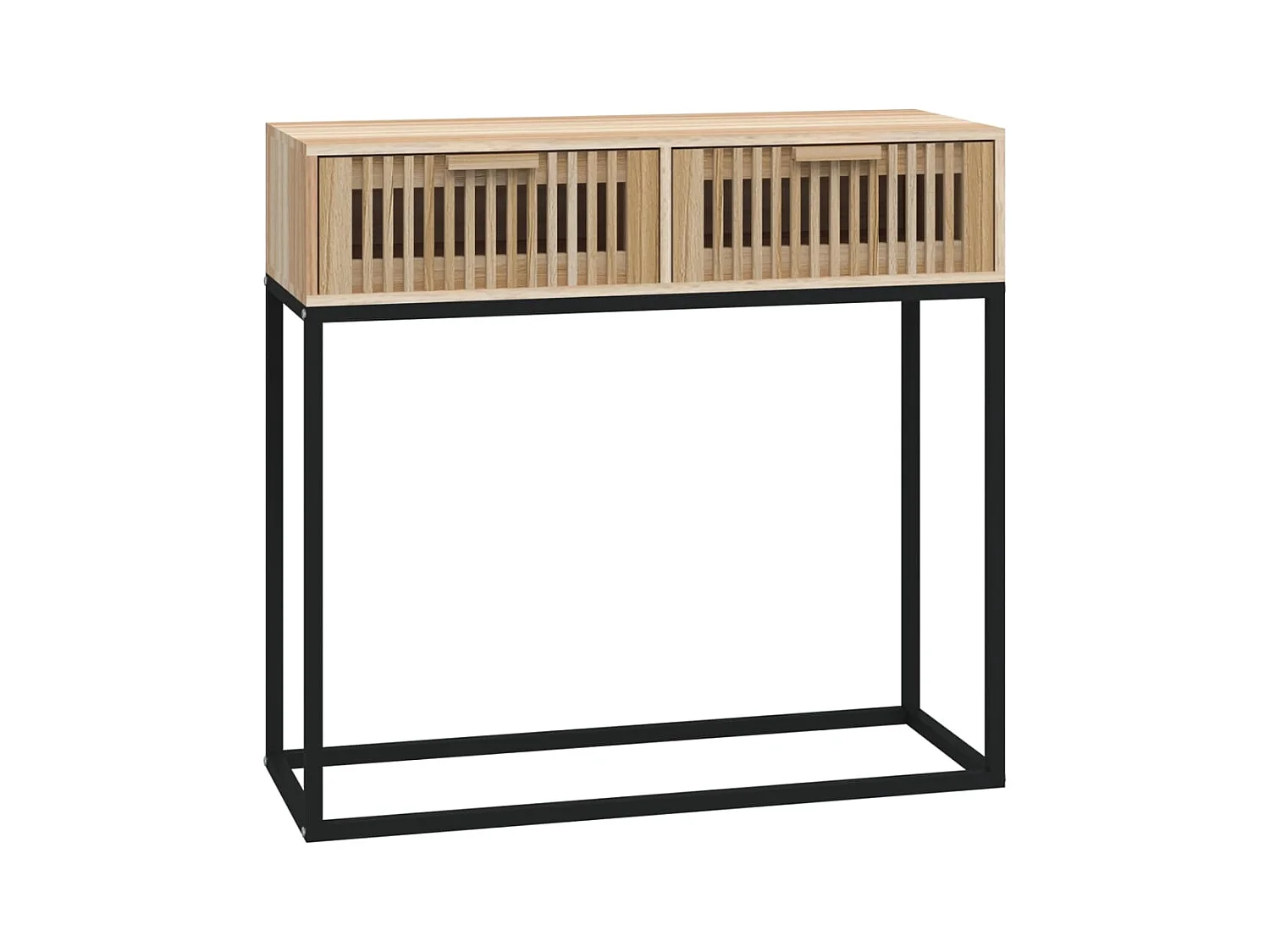 Table console 80x30x75 cm bois d'ingénierie et fer