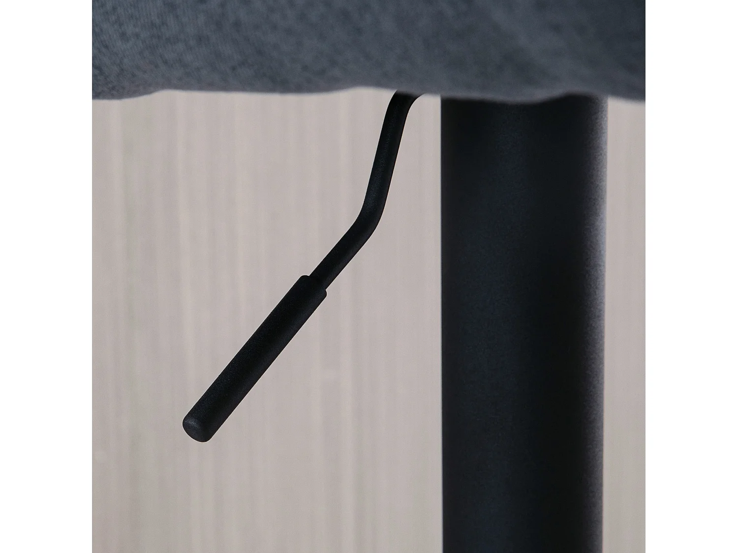 Tabouret de Bar Réglable, Design Moderne, Lin Imprimé, Métal, Gris (54x54x112 cm)