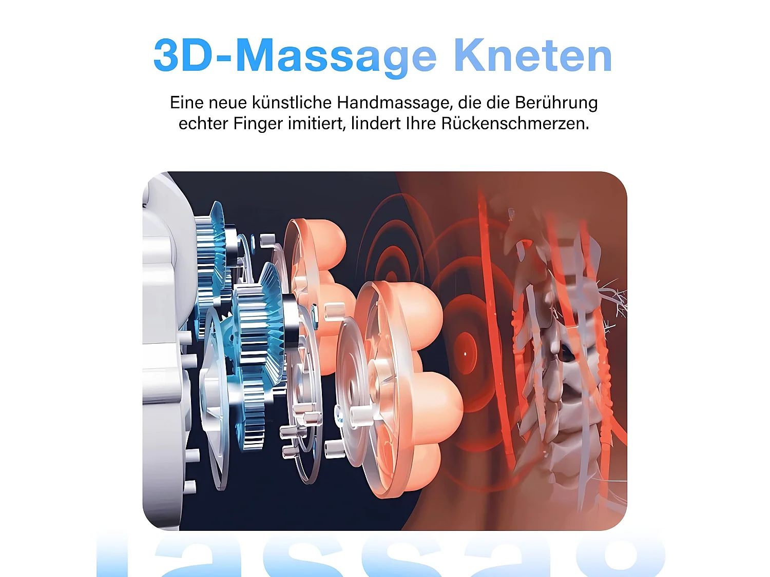 Chaise de Bureau Ergonomique, Design Haut, Massage Intégré, Cuir PU, Support Lombaire, Noir (88x68x116 cm), Capacité 230kg