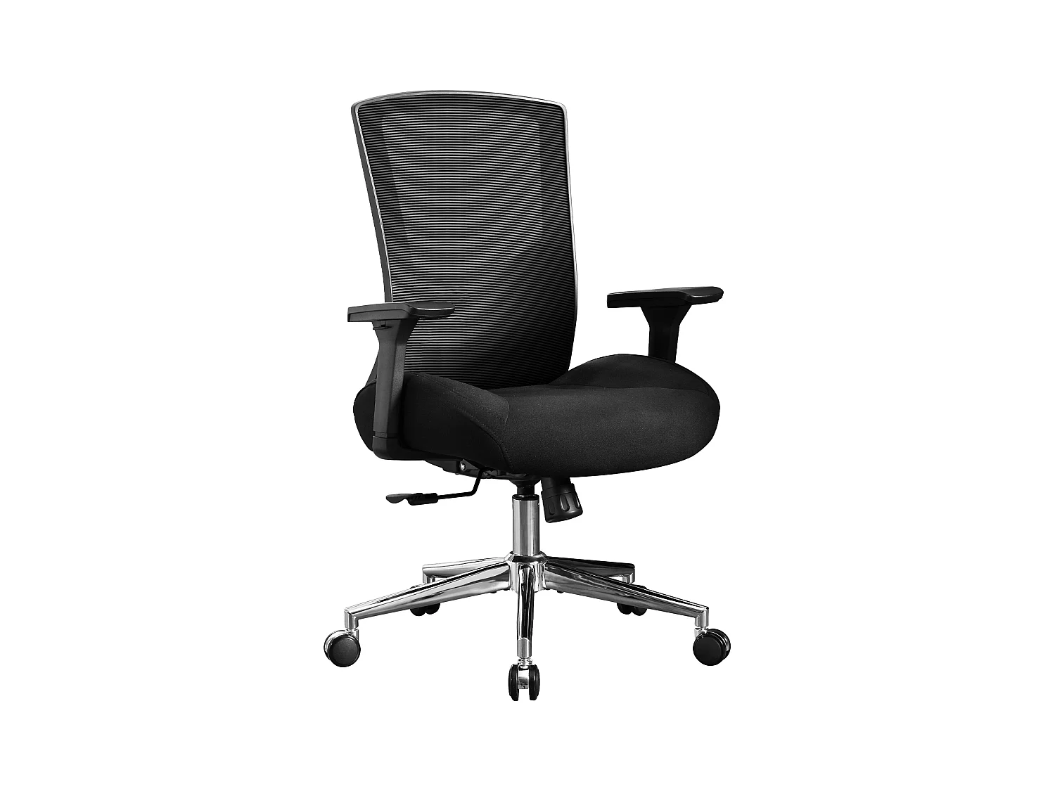 Chaise de Bureau Ergonomique, Design Haut, Cuir PU, 4D Accoudoirs, Support Lombaire Réglable, Noir (51x71.5x108 cm), Capacité 200kg