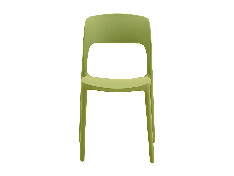 Lot de 4 chaises en polypropylène vert olive - SOUTH BEACH