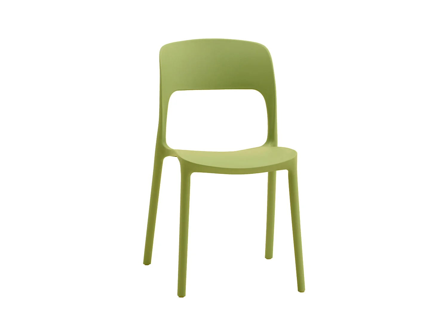 Lot de 4 chaises en polypropylène vert olive - SOUTH BEACH