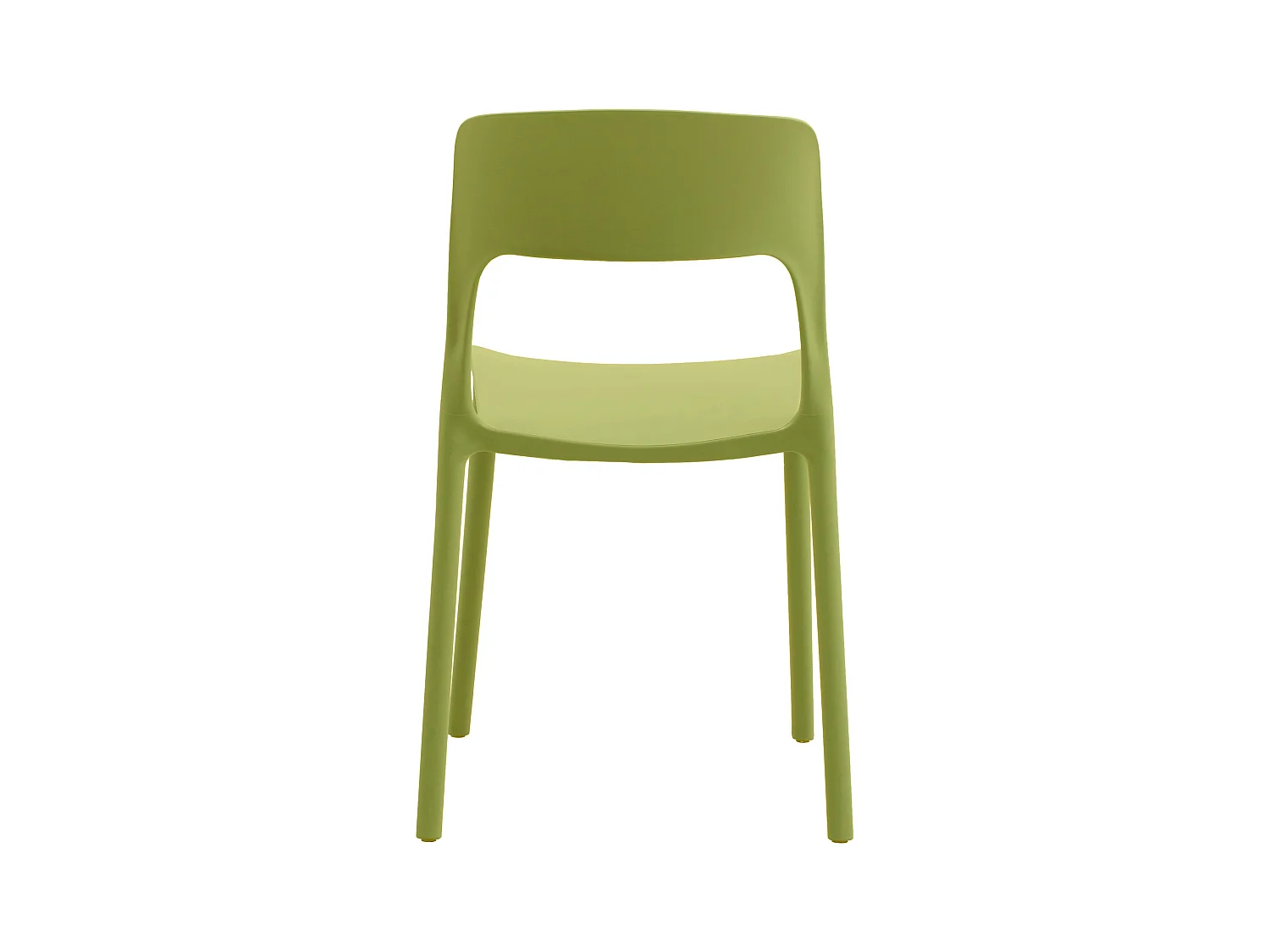 Lot de 4 chaises en polypropylène vert olive - SOUTH BEACH