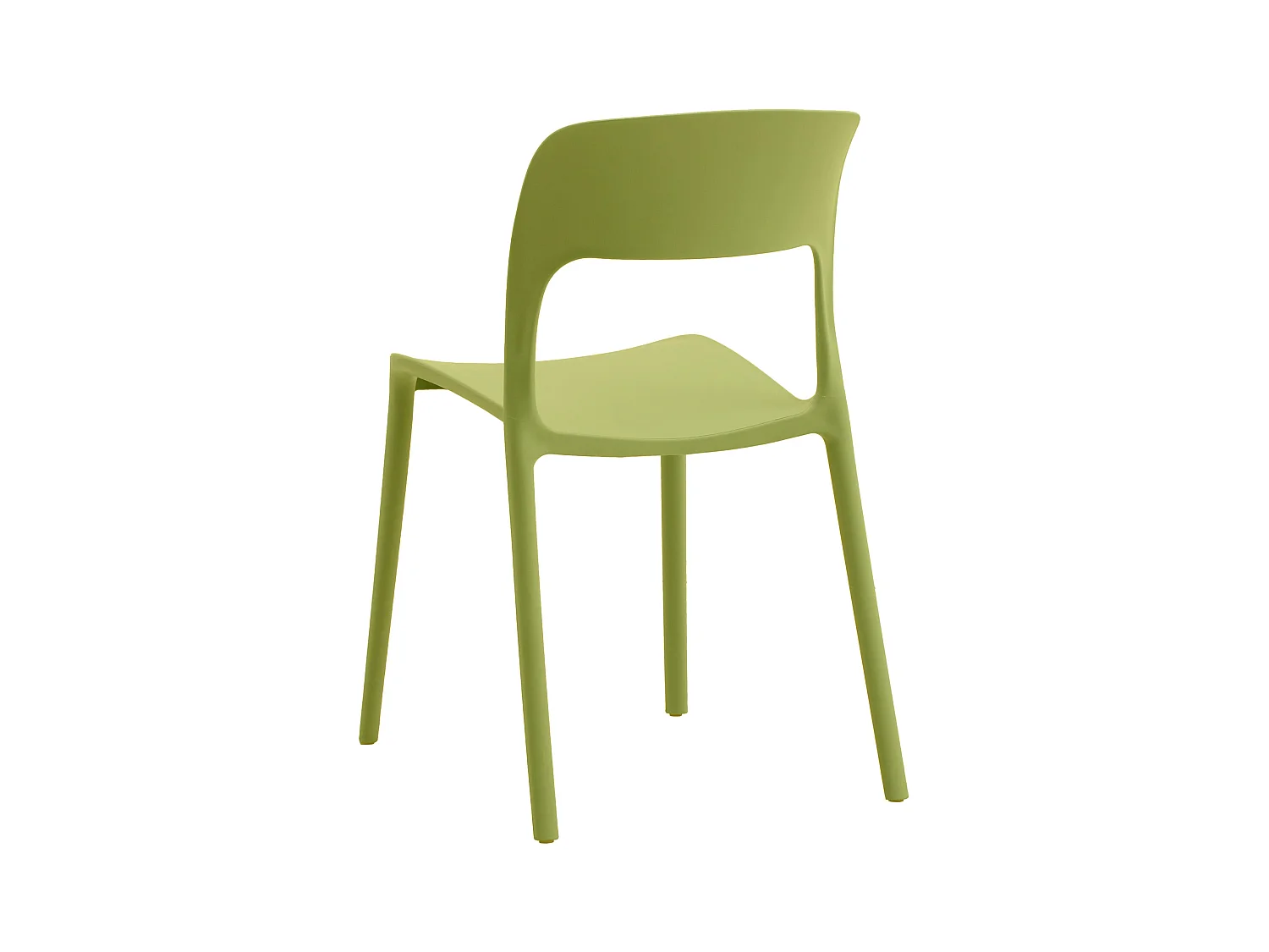 Lot de 4 chaises en polypropylène vert olive - SOUTH BEACH