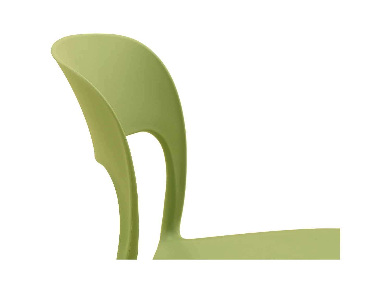 Lot de 4 chaises en polypropylène vert olive - SOUTH BEACH