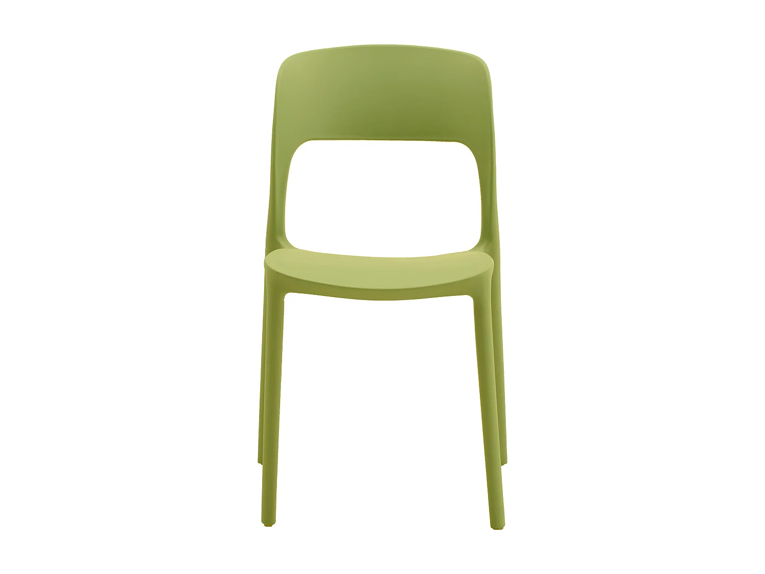 Lot de 4 chaises en polypropylène vert olive - SOUTH BEACH