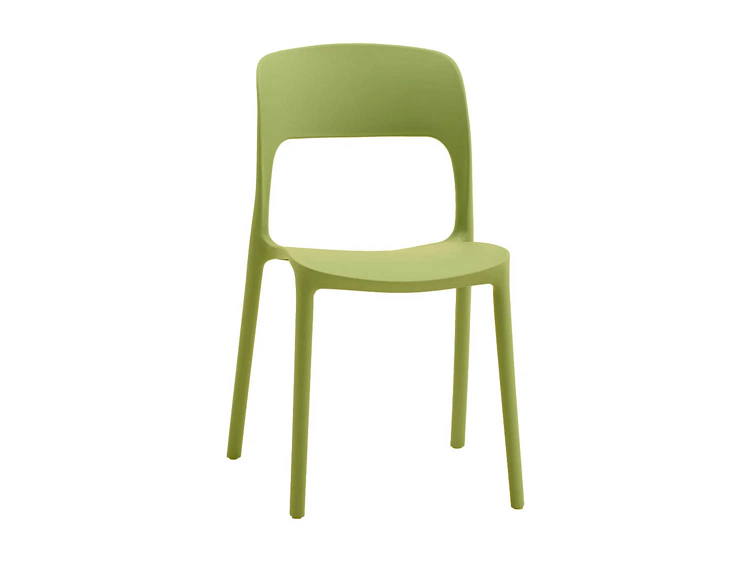 Lot de 4 chaises en polypropylène vert olive - SOUTH BEACH