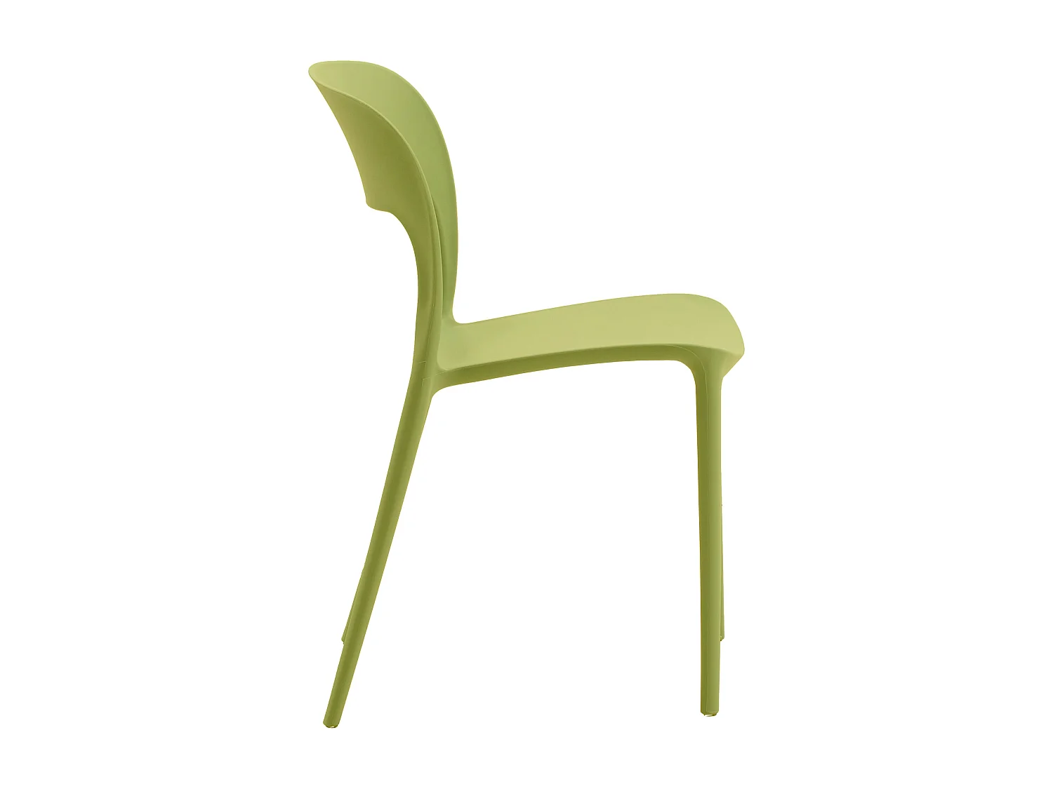Lot de 4 chaises en polypropylène vert olive - SOUTH BEACH