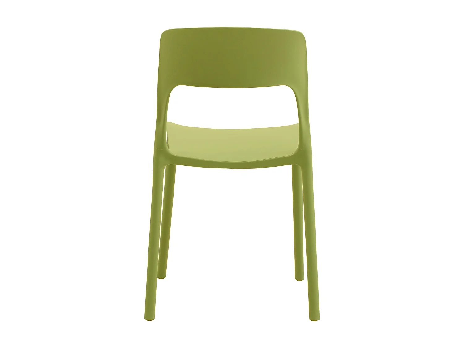 Lot de 4 chaises en polypropylène vert olive - SOUTH BEACH