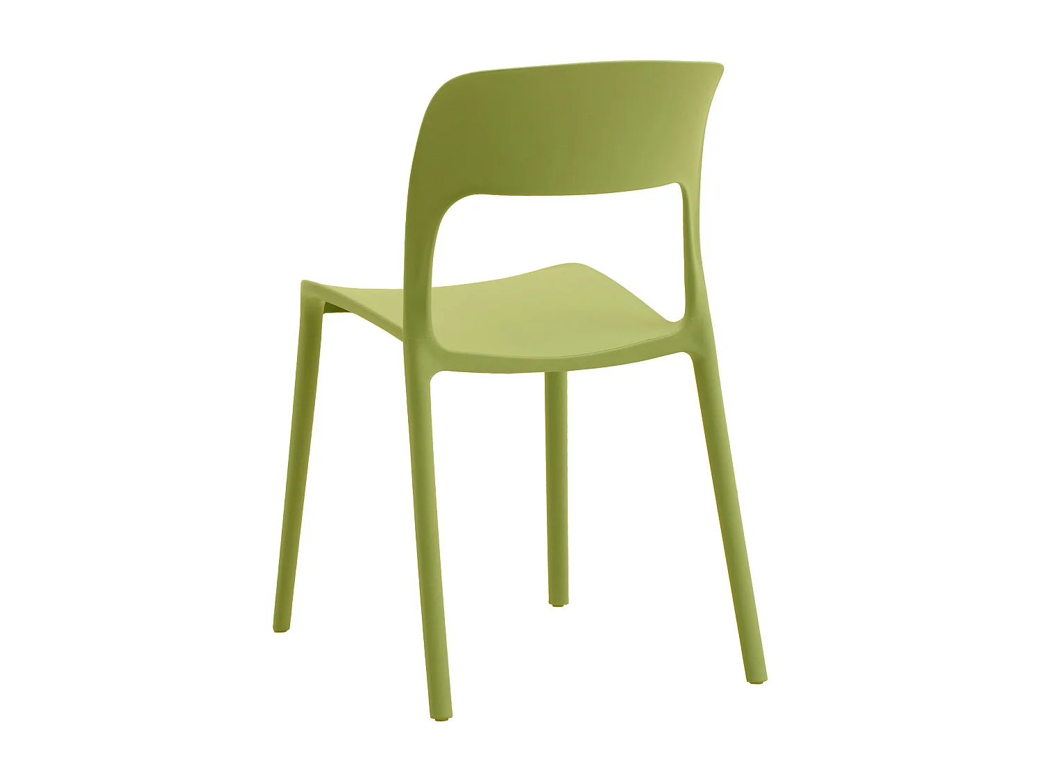 Lot de 4 chaises en polypropylène vert olive - SOUTH BEACH