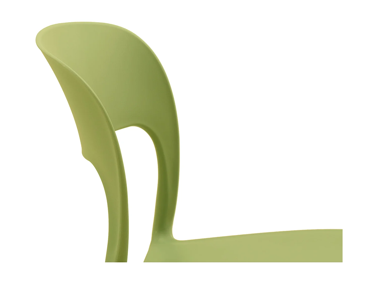 Lot de 4 chaises en polypropylène vert olive - SOUTH BEACH