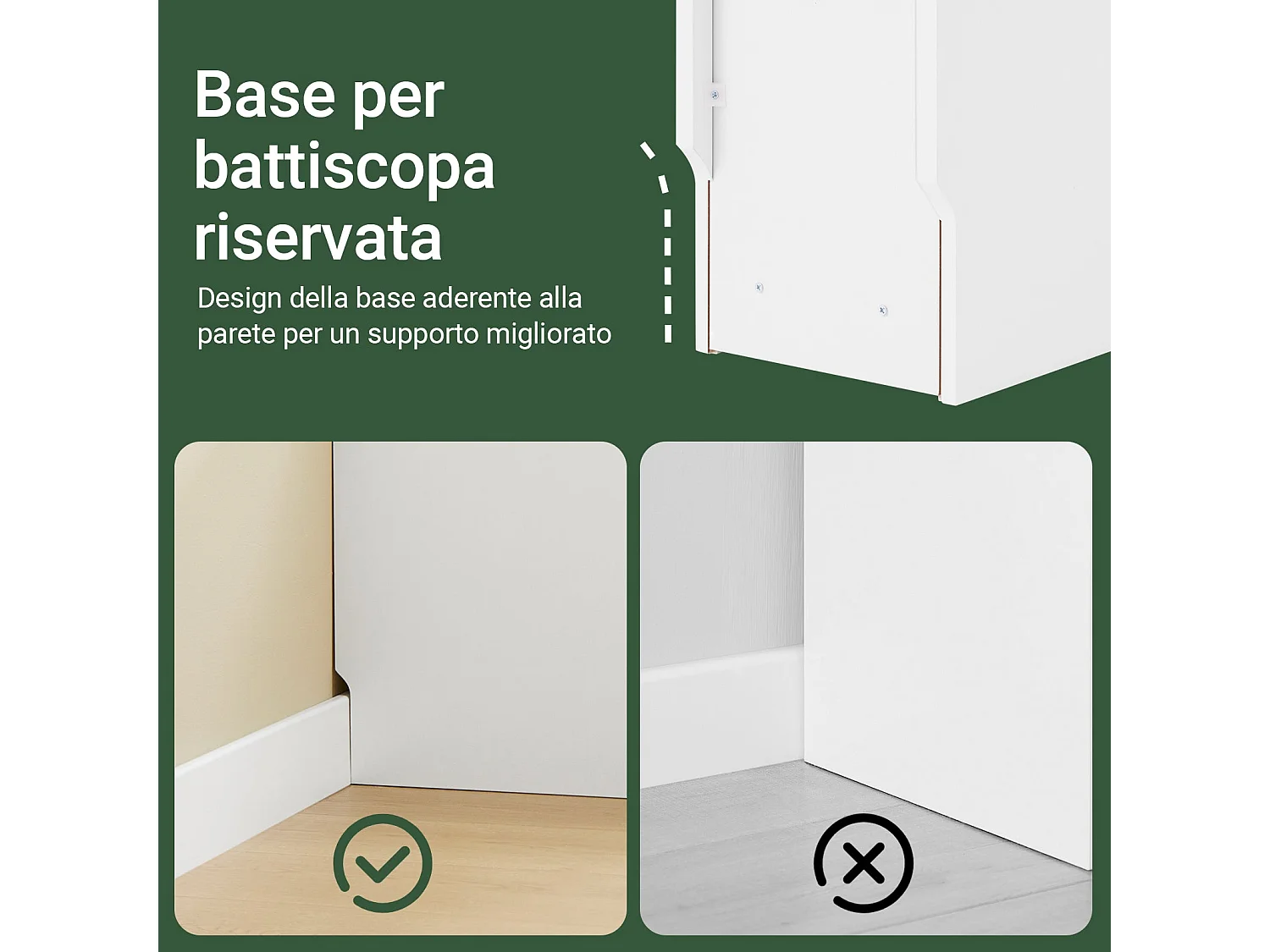 SoBuy FBT162-WN - Table de chevet moderne avec 3 étagères Blanc/Bois L65cm x L25cm x H60cm