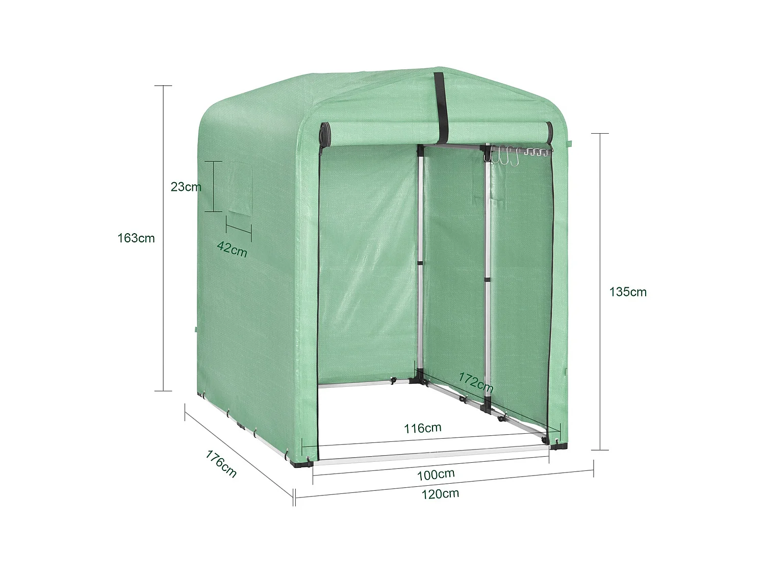 SoBuy KLS11-GR - Wodoodporny Wiatrowy na Rowery i Małe Pojazdy