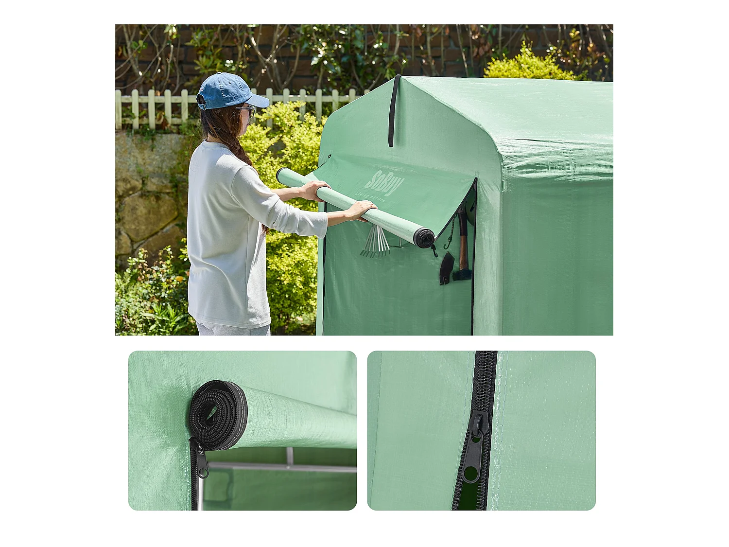 SoBuy KLS11-GR - Wodoodporny Wiatrowy na Rowery i Małe Pojazdy