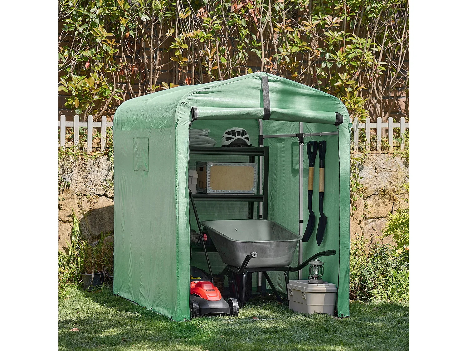 SoBuy KLS11-GR - Abri de jardin étanche pour vélo/voiture L177xL120xH160cm