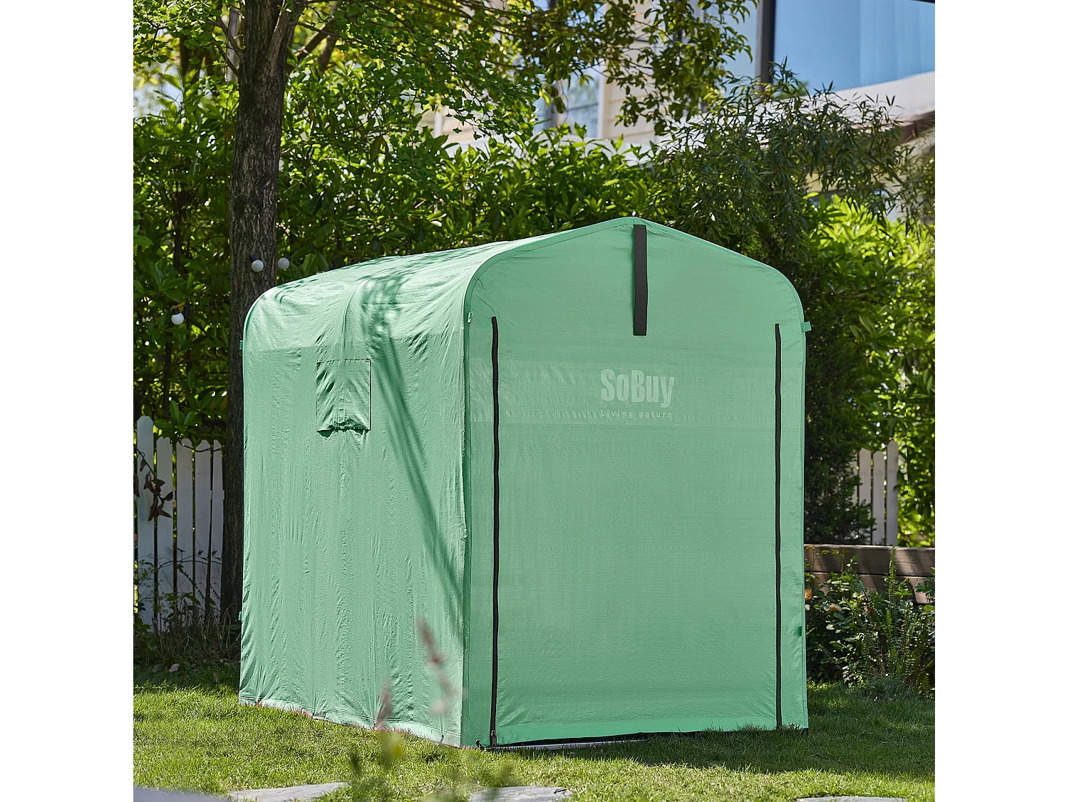 SoBuy KLS11-GR - Abri de jardin étanche pour vélo/voiture L177xL120xH160cm