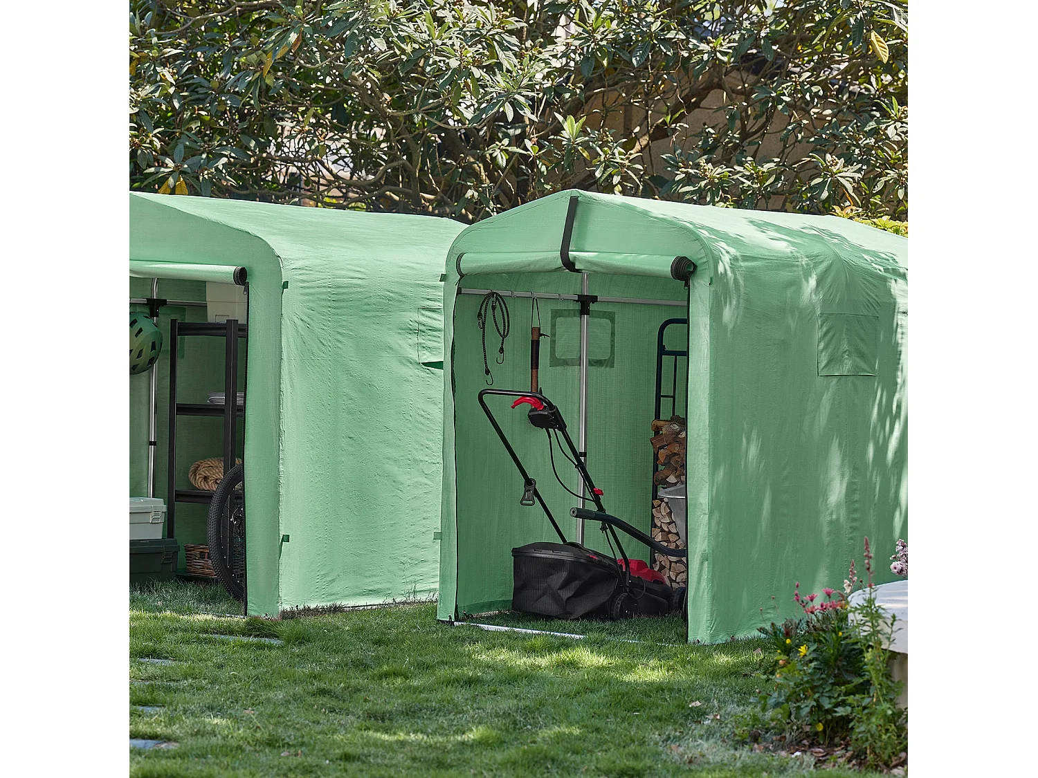 SoBuy KLS11-GR - Abri de jardin étanche pour vélo/voiture L177xL120xH160cm