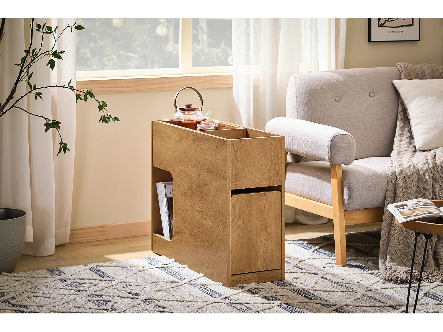 Stolik nocny z szufladą FBT158-N